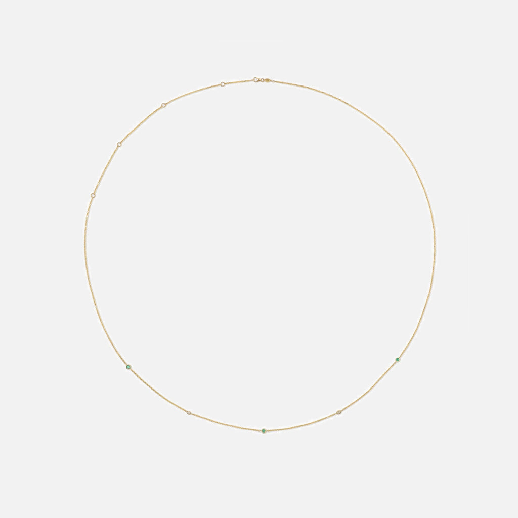 Isa Grutman Diamond Emerald Belly Chain - Gold