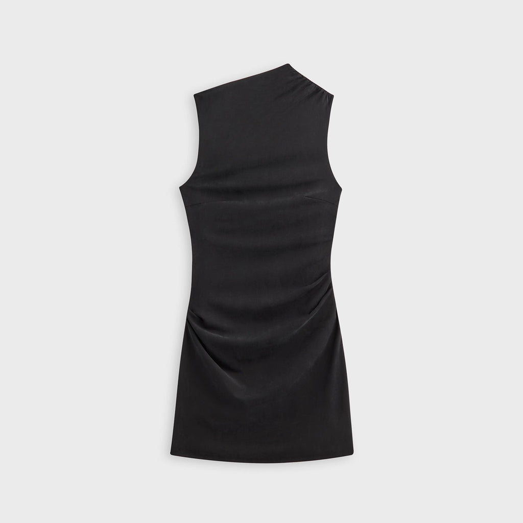 Kith Women Delphi Draped Sueded Mini Dress - Black