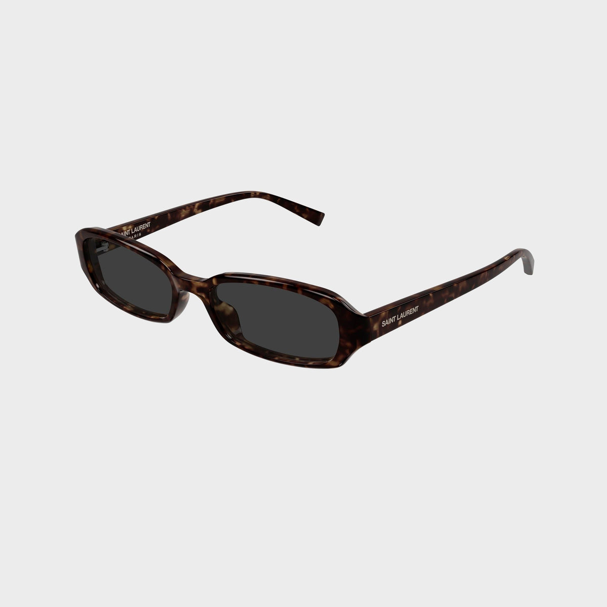 Saint Laurent Tortoiseshell Oval Sunglasses - Havana / Grey
