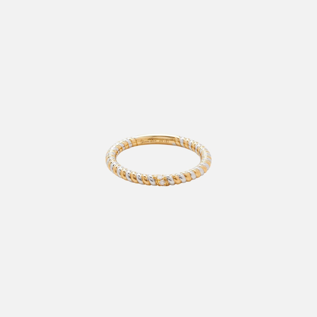 Yvonne Leon Alliance Mini Twist Ring - Gold / White