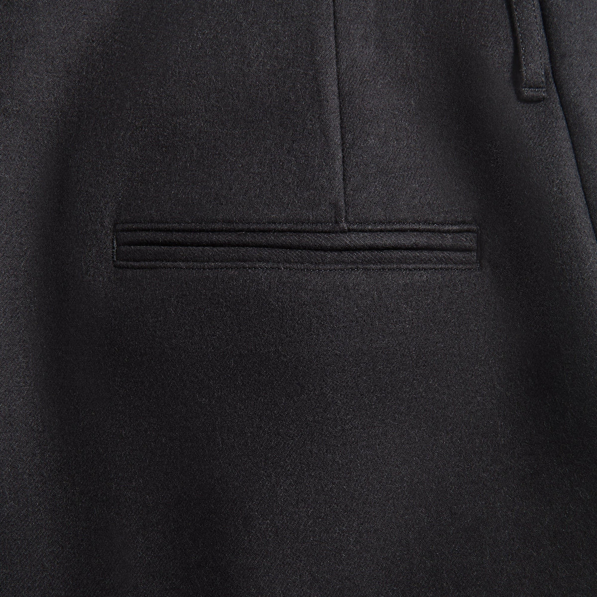 Auralee Light Melton One-Tuck Slacks - Dark Charcoal
