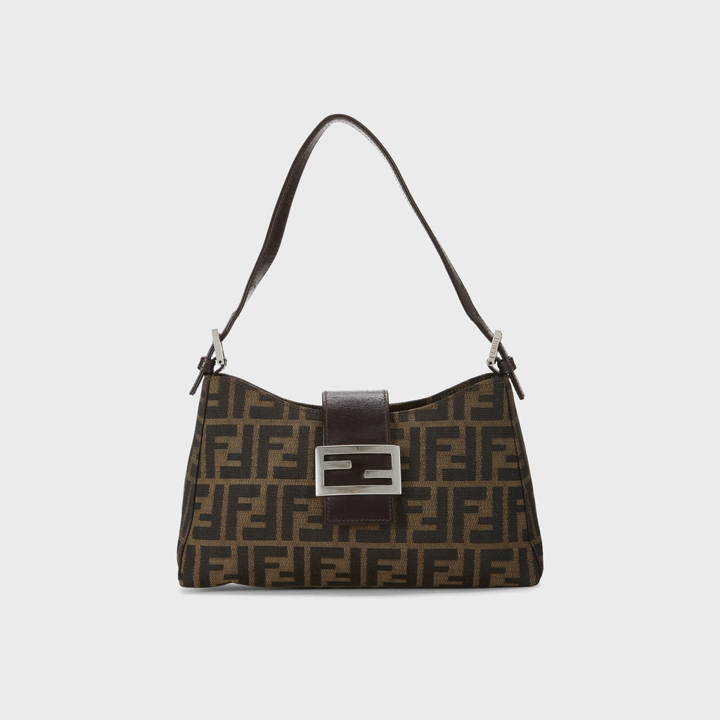 WGACA Fendi Zucca Canvas Shoulder Bag - Brown