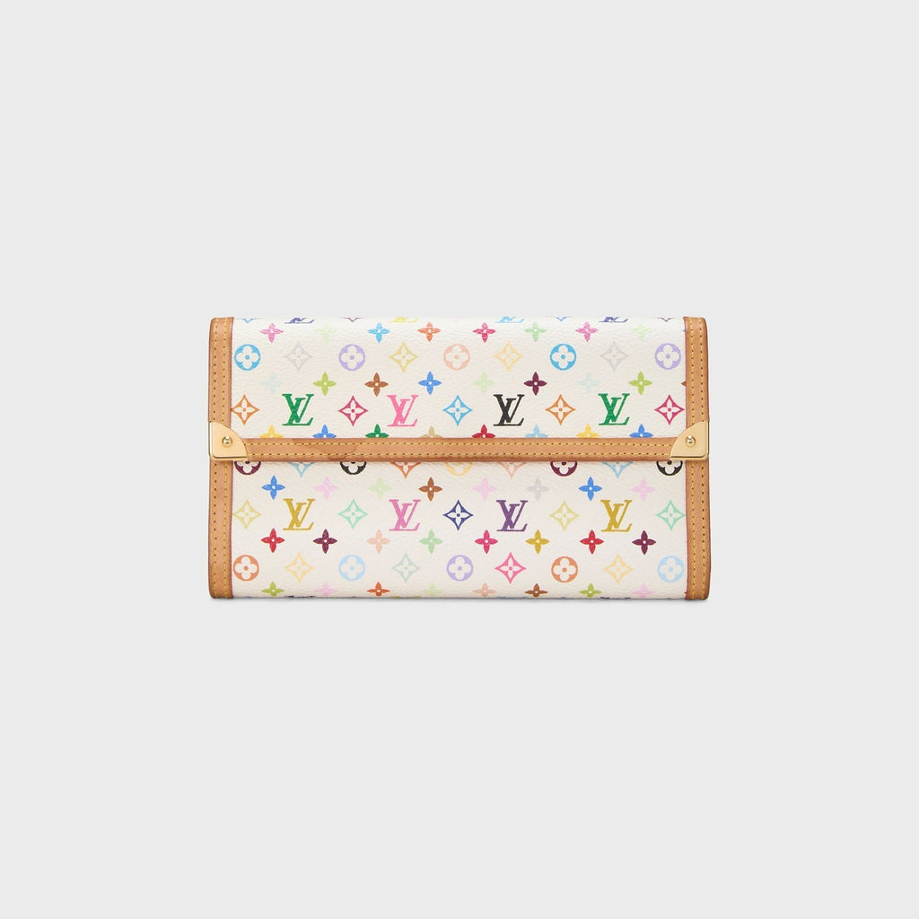 WGACA Louis Vuitton x Takashi Murakami International Wallet - White / Multi