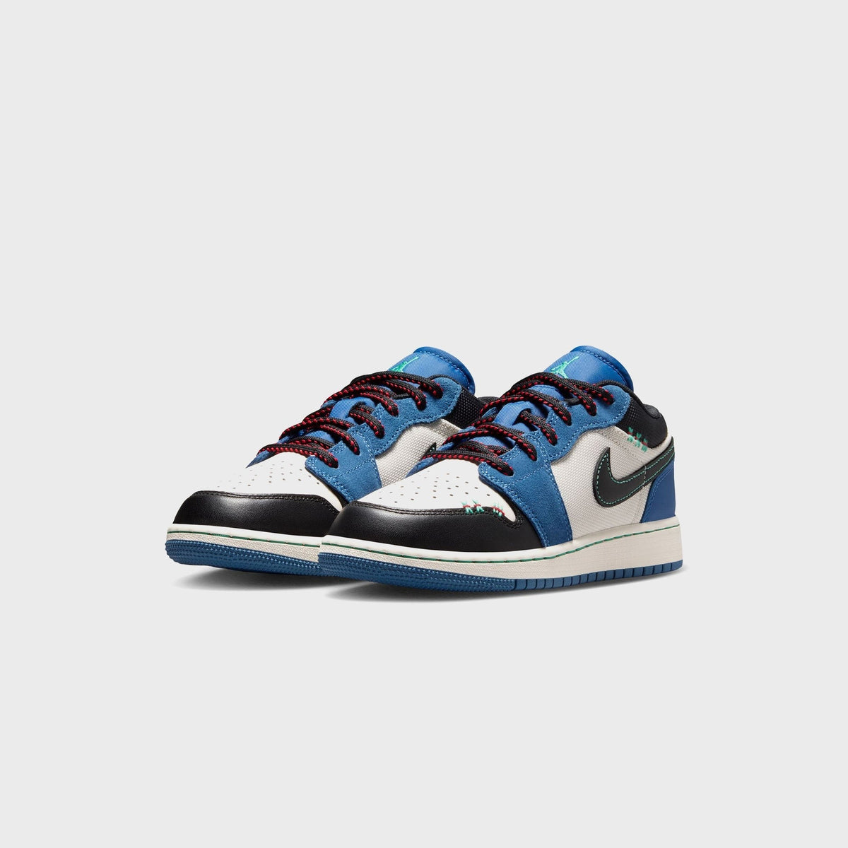 Jordan GS Jordan 1 Low Alt SE - True Blue / University Red / Kinetic Green / Black