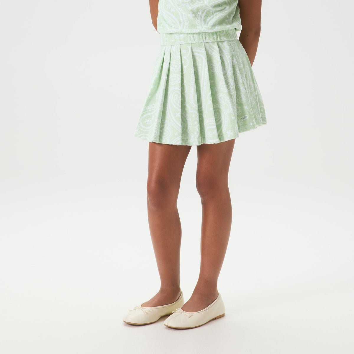 Kith Kids Paisley Jacquard Pleated Skirt - Tidal