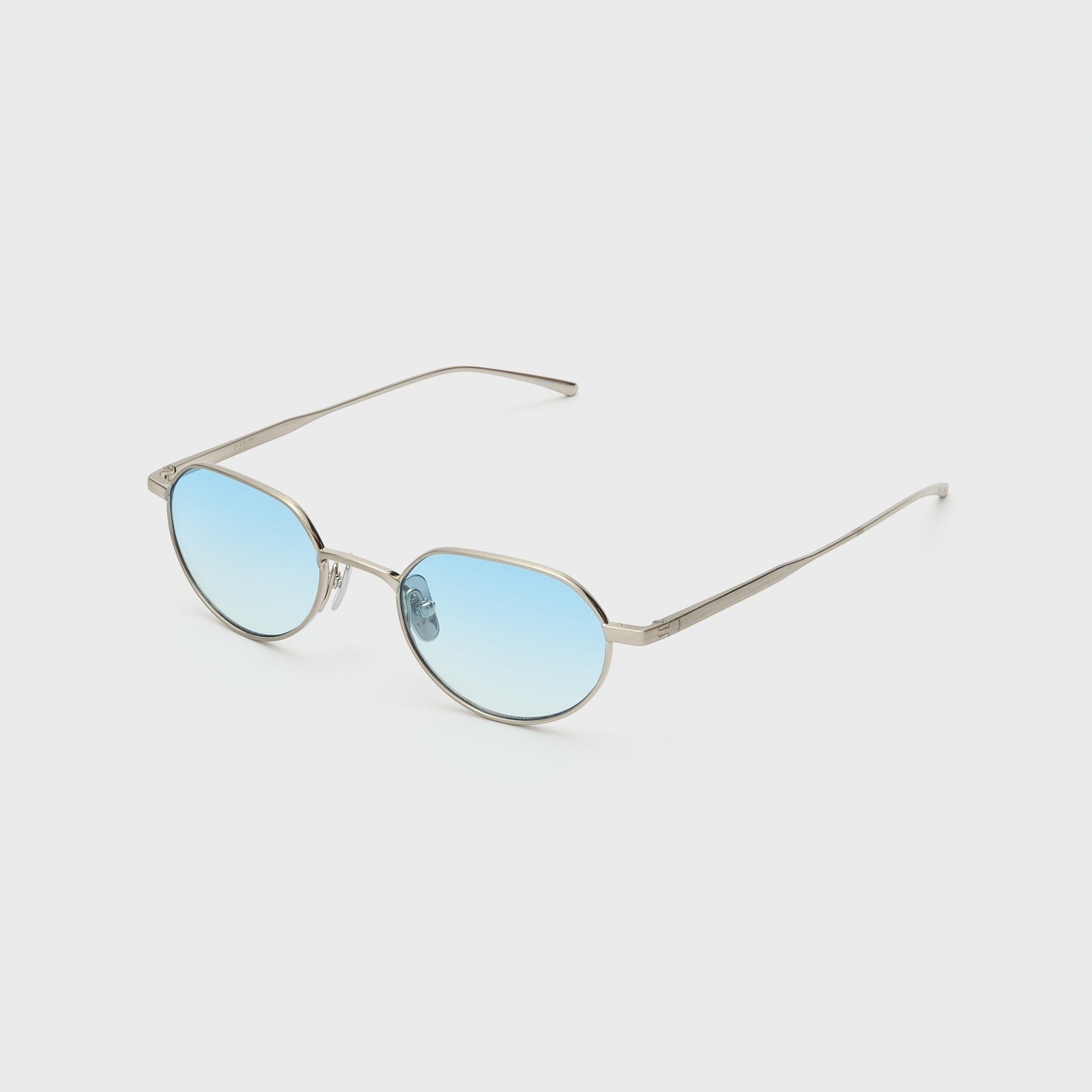 Flatlist Lucien - Brushed Silver / Light Blue Lens