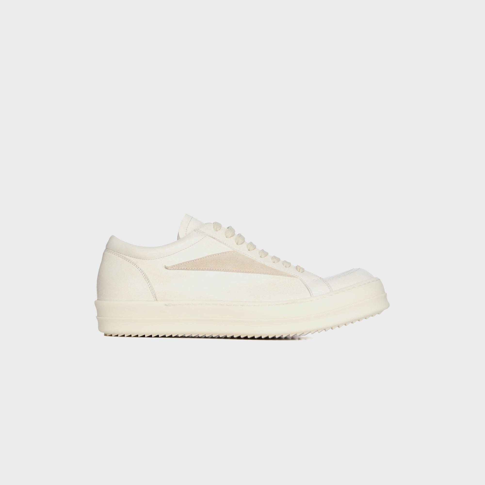 Rick Owens Scarpe In Pelle Vintage Sneaks - Milk / Milk / Milk