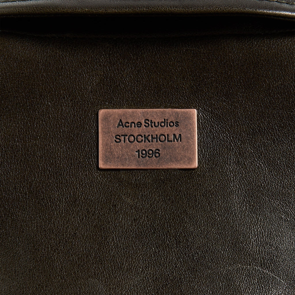 Acne Studios Leather Bomber Jacket - Vintage Green