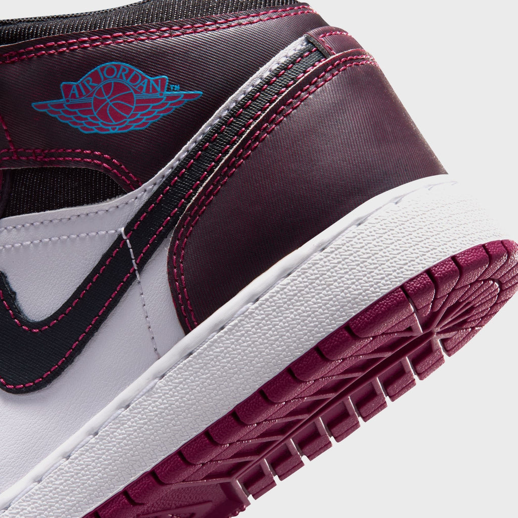 Jordan GS Air Jordan 1 Mid SE - Sweet Beet / Off Noir / White / Desert Pink