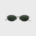 Akila Petal Sunglasses - Brushed Gunmetal / Bottle Green