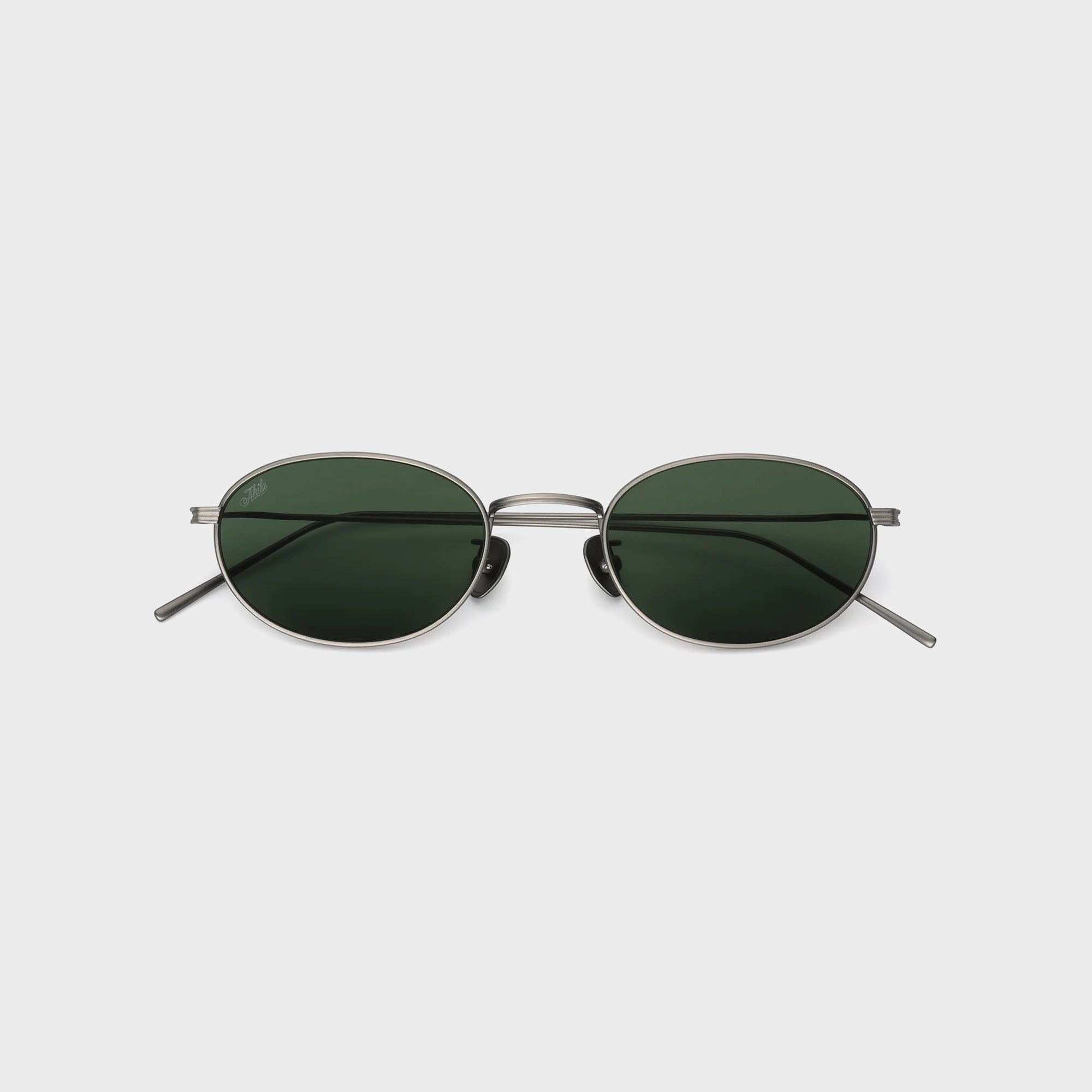 Akila Petal Sunglasses - Brushed Gunmetal / Bottle Green