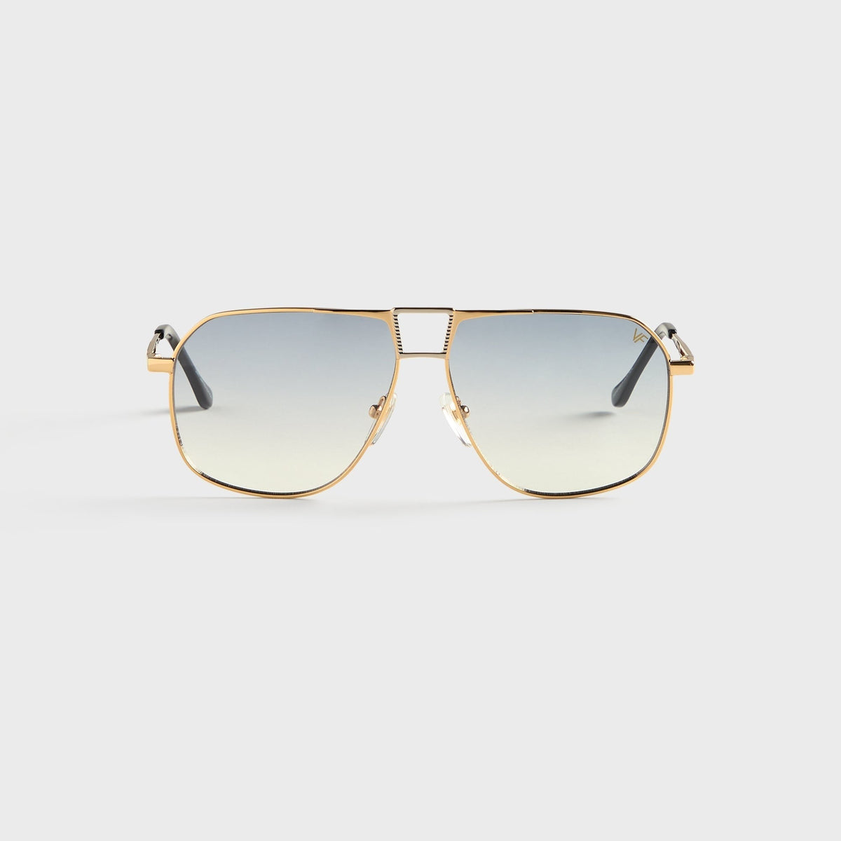 Vintage Frames Bellagio Two-Tone Yellow & White Gold Sunglasses - Asphalt Gradient