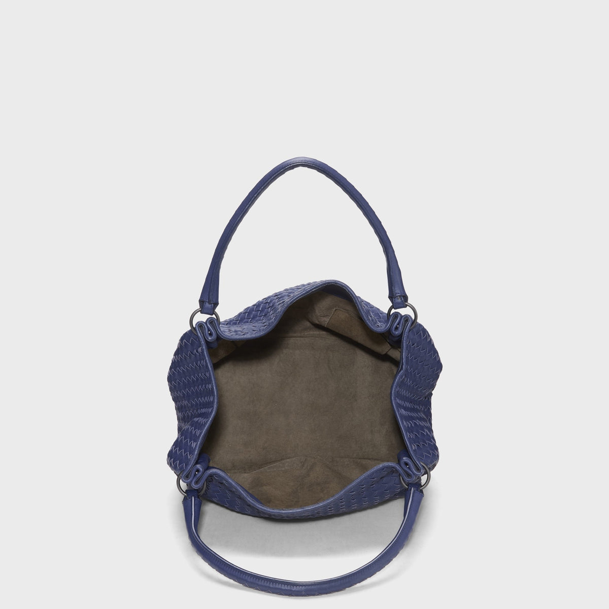 WGACA Bottega Venata Intrecciato Parachute Medium Tote Bag - Purple