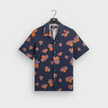 Kith for the New York Knicks Playoffs Thompson Camp Collar Shirt - Nocturnal