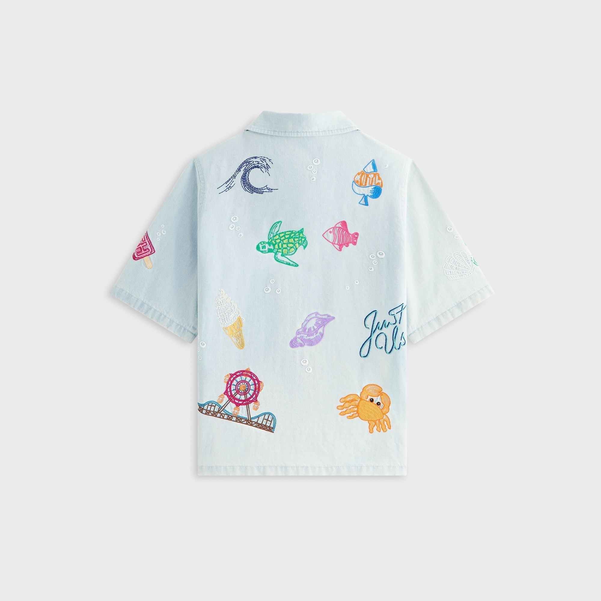 Kith Kids Novelty Thompson Camp Shirt - Light Indigo