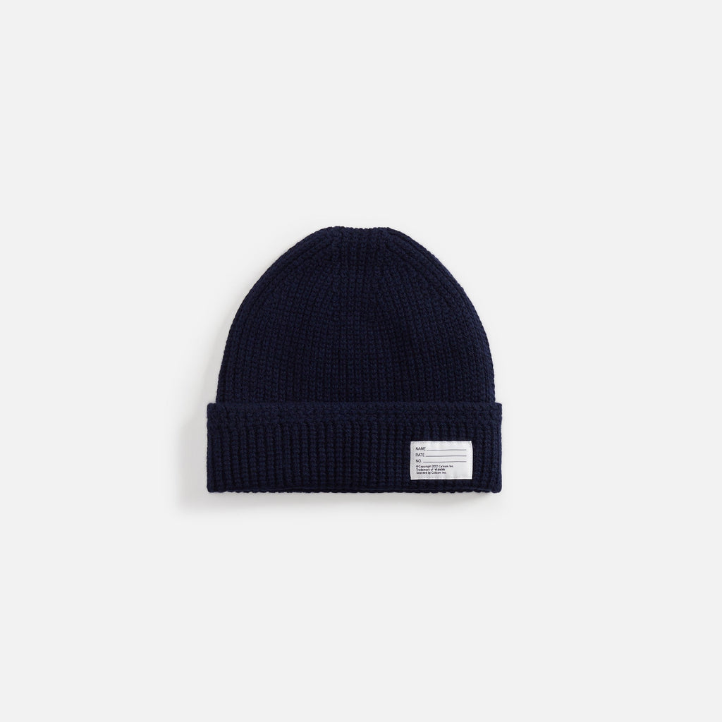 Visvim Knit Beanie (W/Ws) - Navy