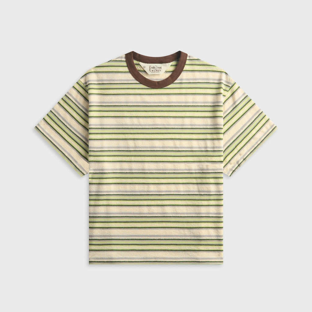Brain Dead Looped Stripe Tee - Green / Multi
