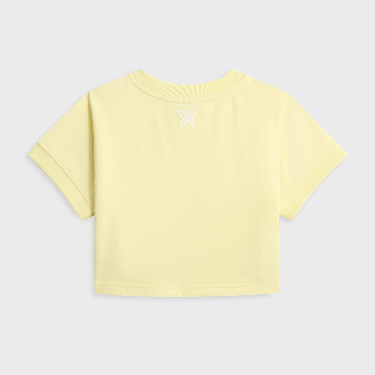 Kith Kids Short Sleeve Nelson Cropped Crewneck - Yellow Haze