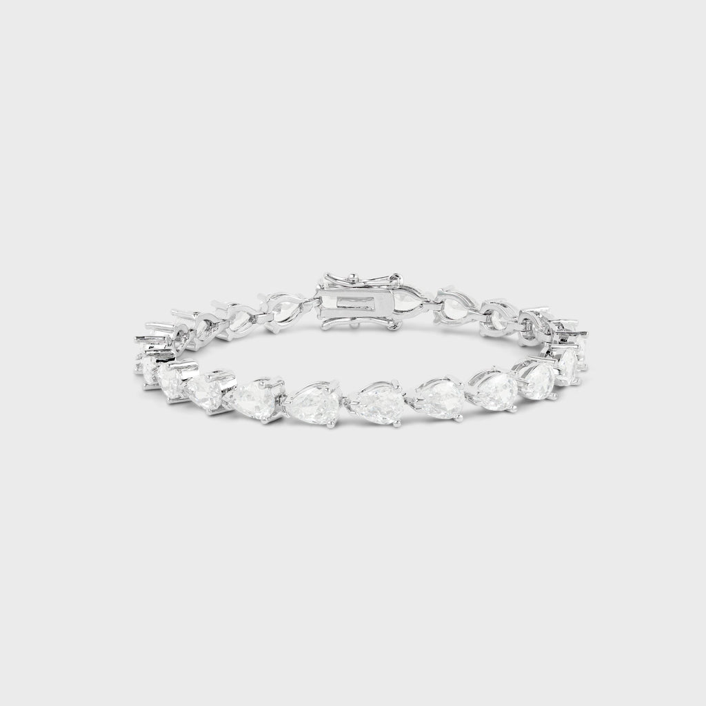 Crystal Haze Pear Bracelet - Clear