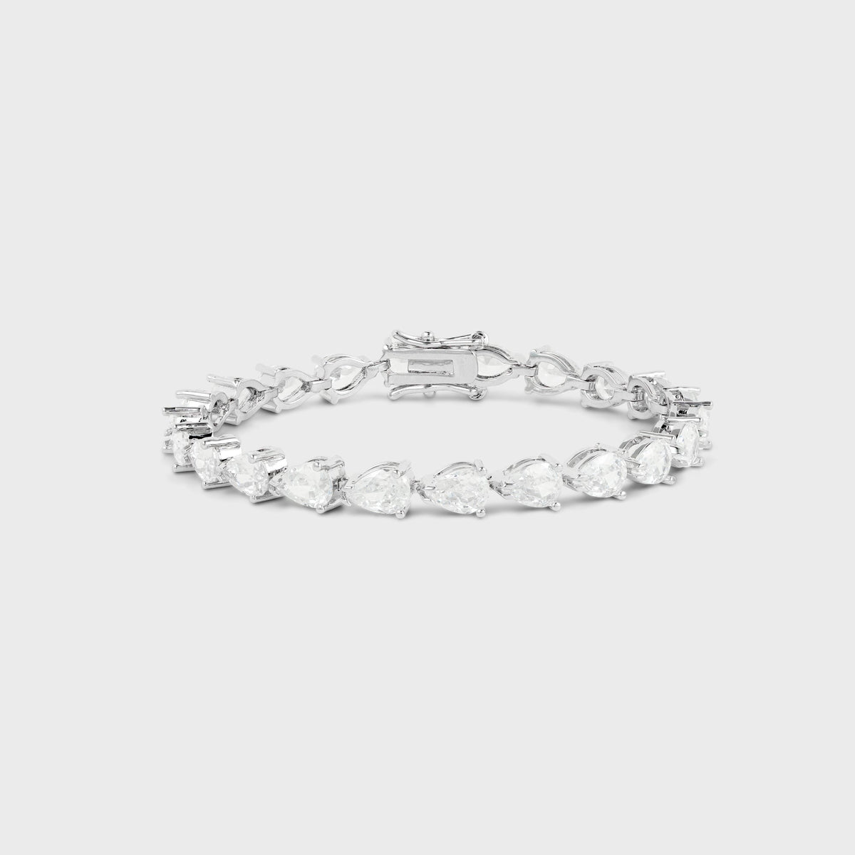 Crystal Haze Pear Bracelet - Clear