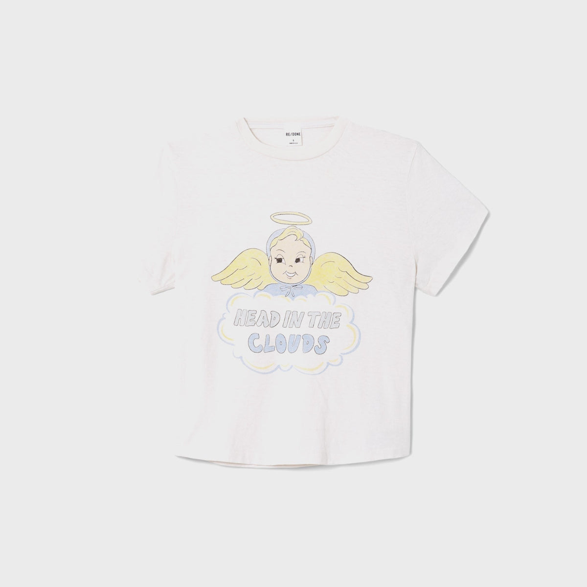 ReDone 50s Boxy Tee Clouds - Vintage White