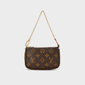 WGACA Louis Vuitton Monogram Mini Pochette Bag - Brown