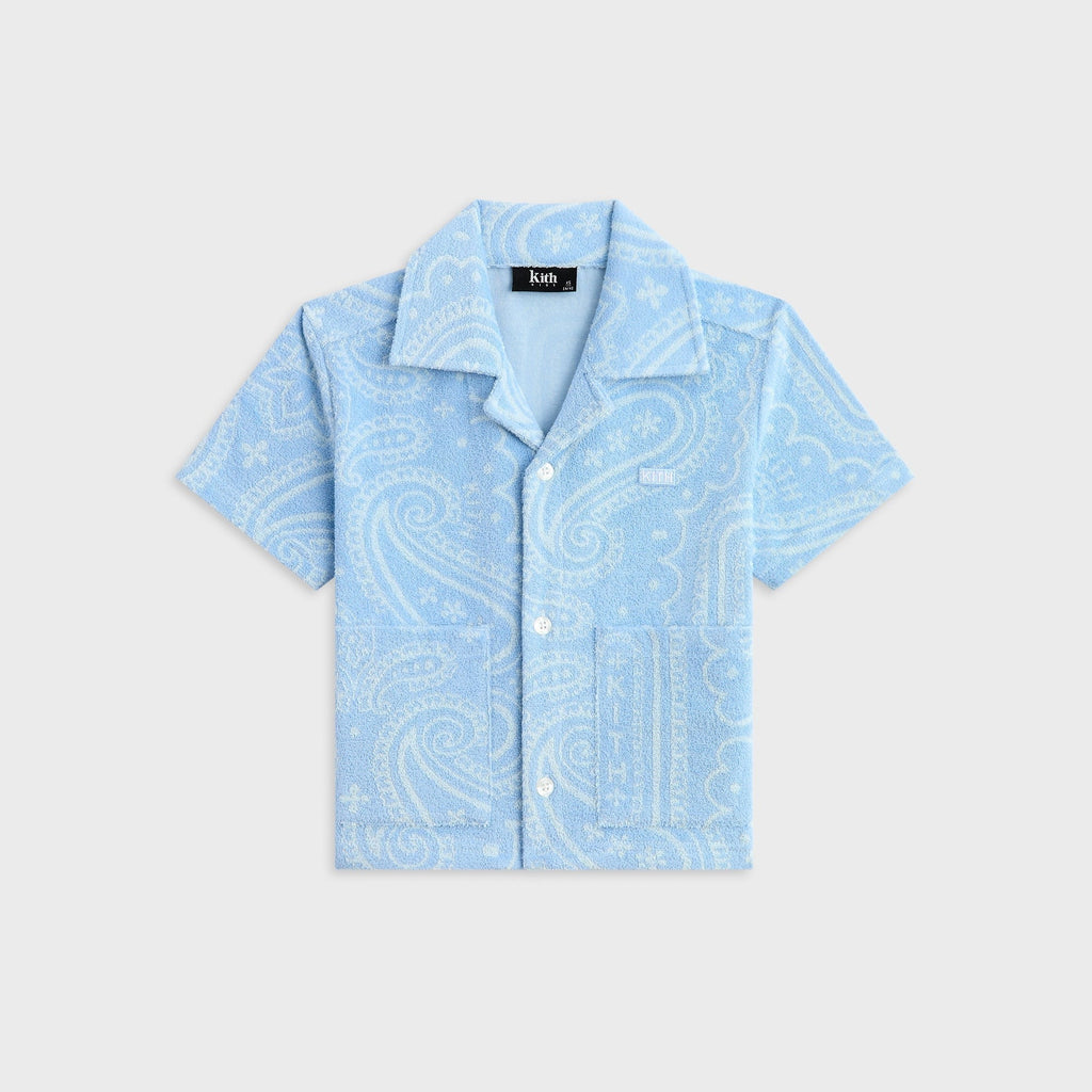 Kith Kids Paisley Jacquard Camp Shirt - Serene