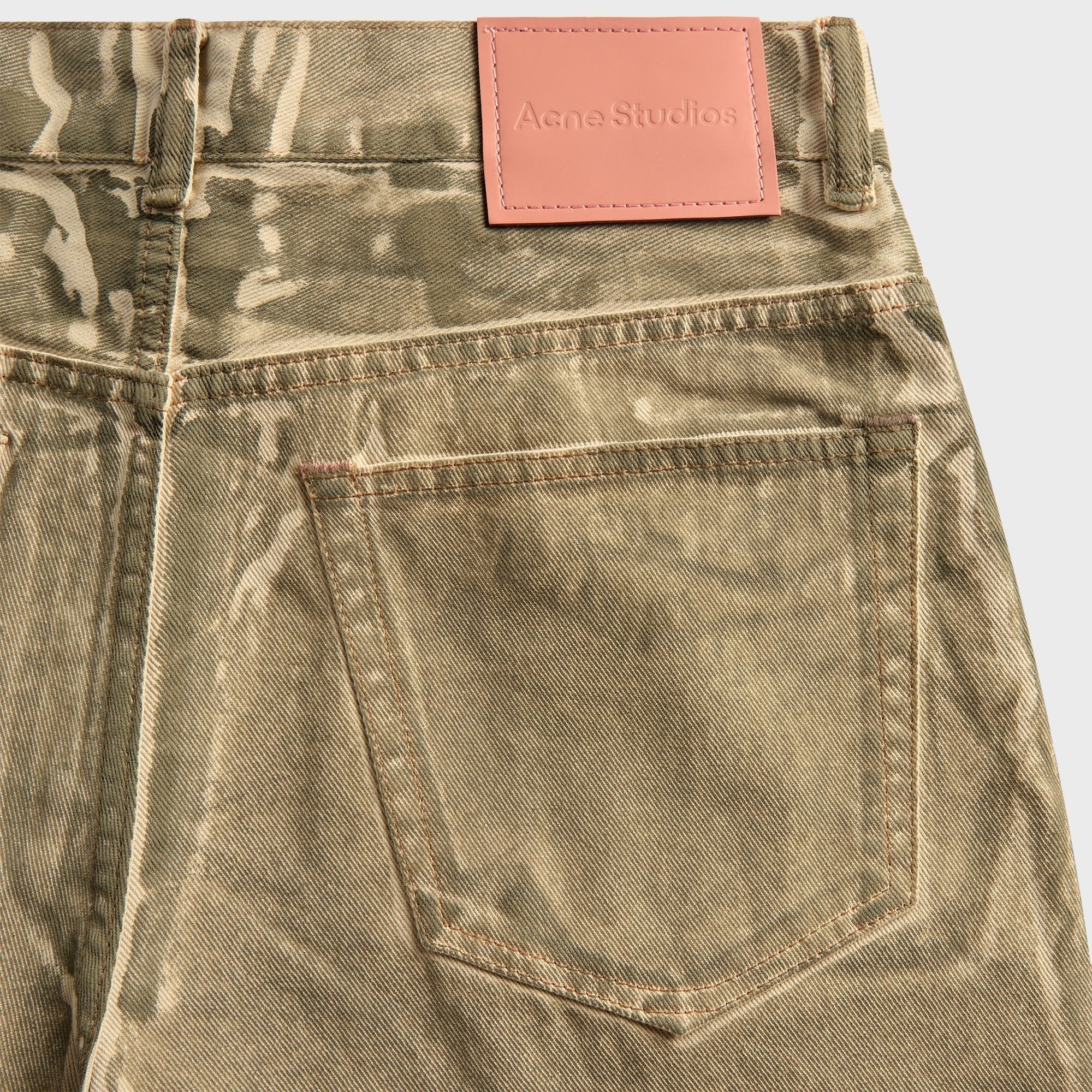 Acne Studios Casual Flannel Check Short - Beige / Sage Green