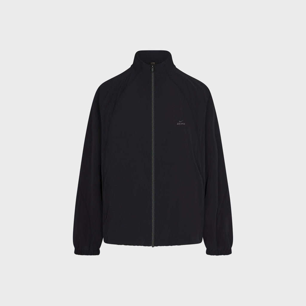 NikeSKIMS Matte Tricot Oversized Full Zip Track Jacket - Obsidian