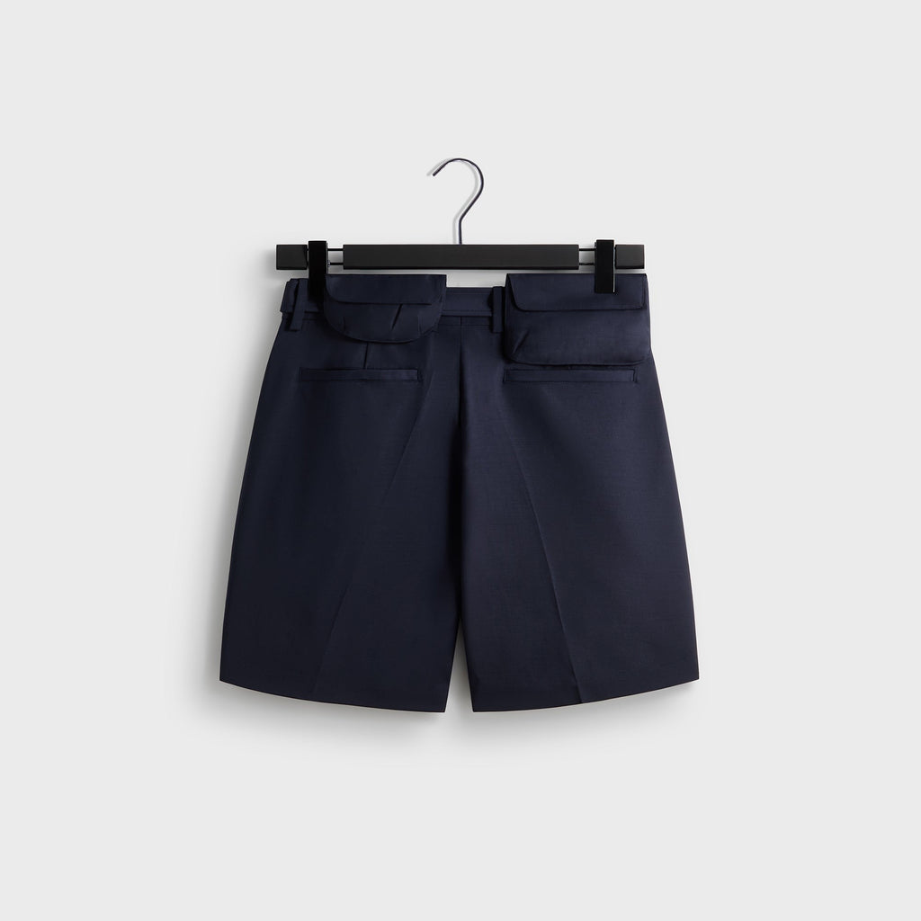 &Kin Tropical Wool Emrys Pleated Short - Nocturnal