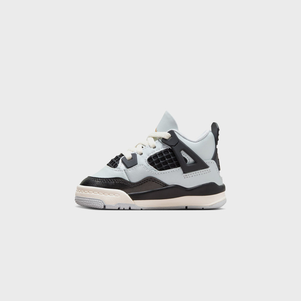 Jordan TD Air Jordan 4 Retro - Pure Platinum / Metallic Gold / Black