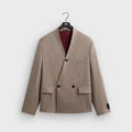 Giorgio Armani &Kin Single Breasted Collarless Jacket - Dark Ash