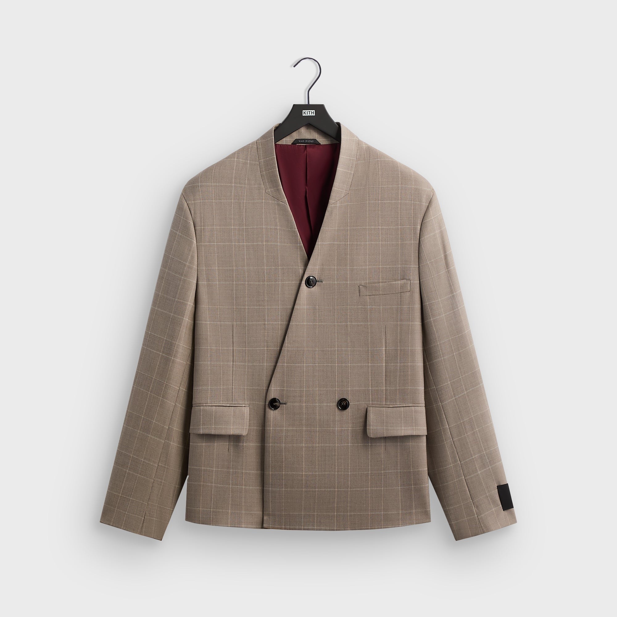 Giorgio Armani &Kin Single Breasted Collarless Jacket - Dark Ash