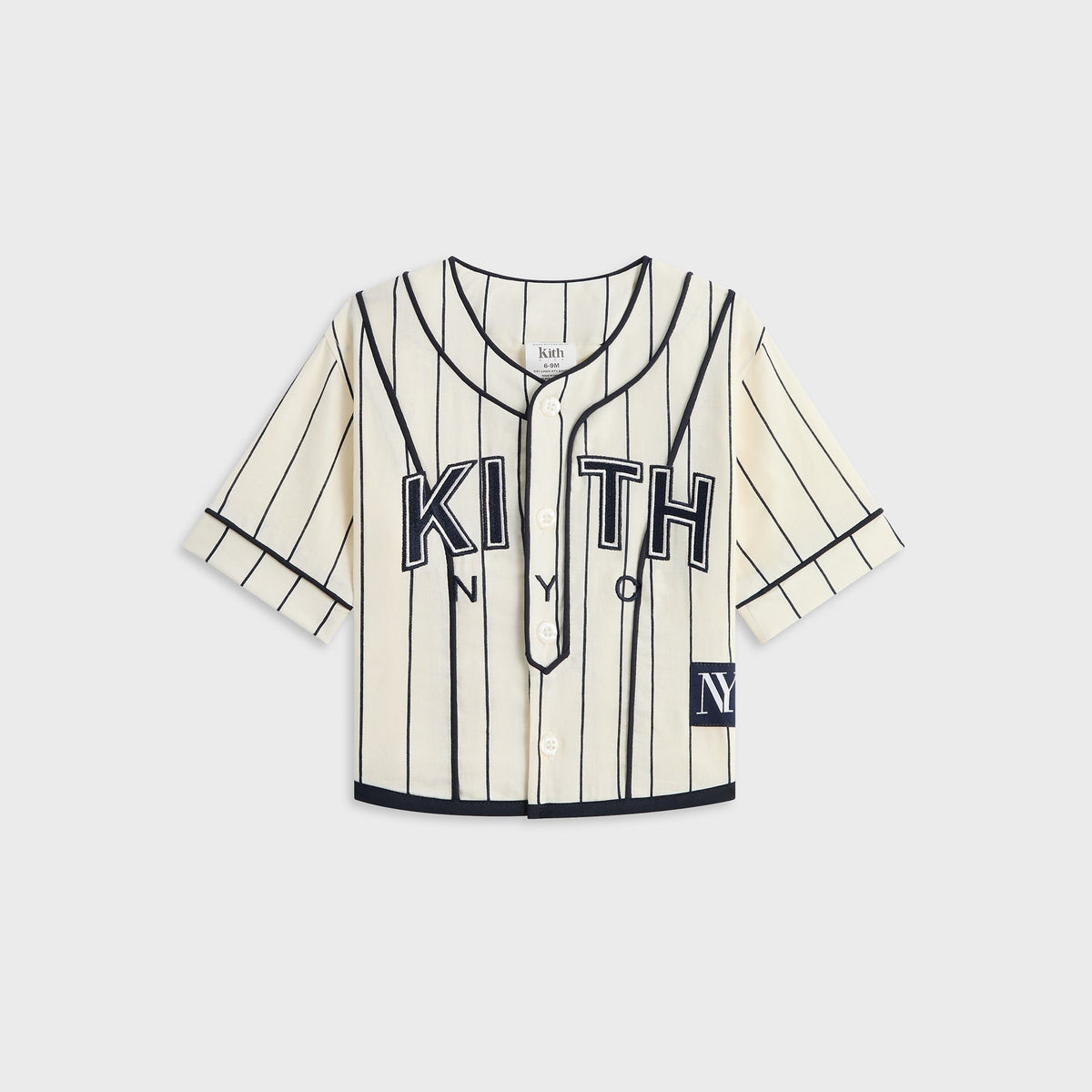 Kith Baby Pinstripe Baseball Shirt - Silk