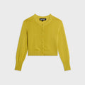 EB Denim Juniper Cropped Cardigan - Yellow Moss