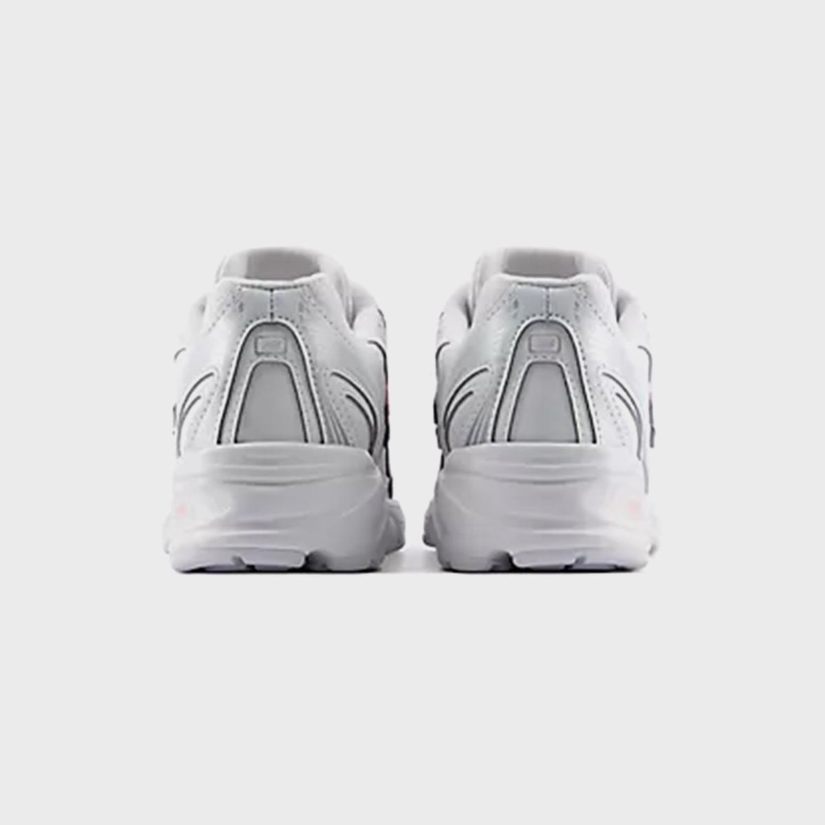 New Balance GS 740 Bungee Lace - Silver Metallic / Signal Pink