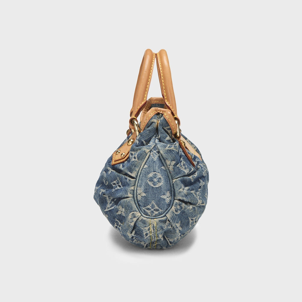 WGACA Louis Vuitton Monogram Denim Pleaty Bag - Blue