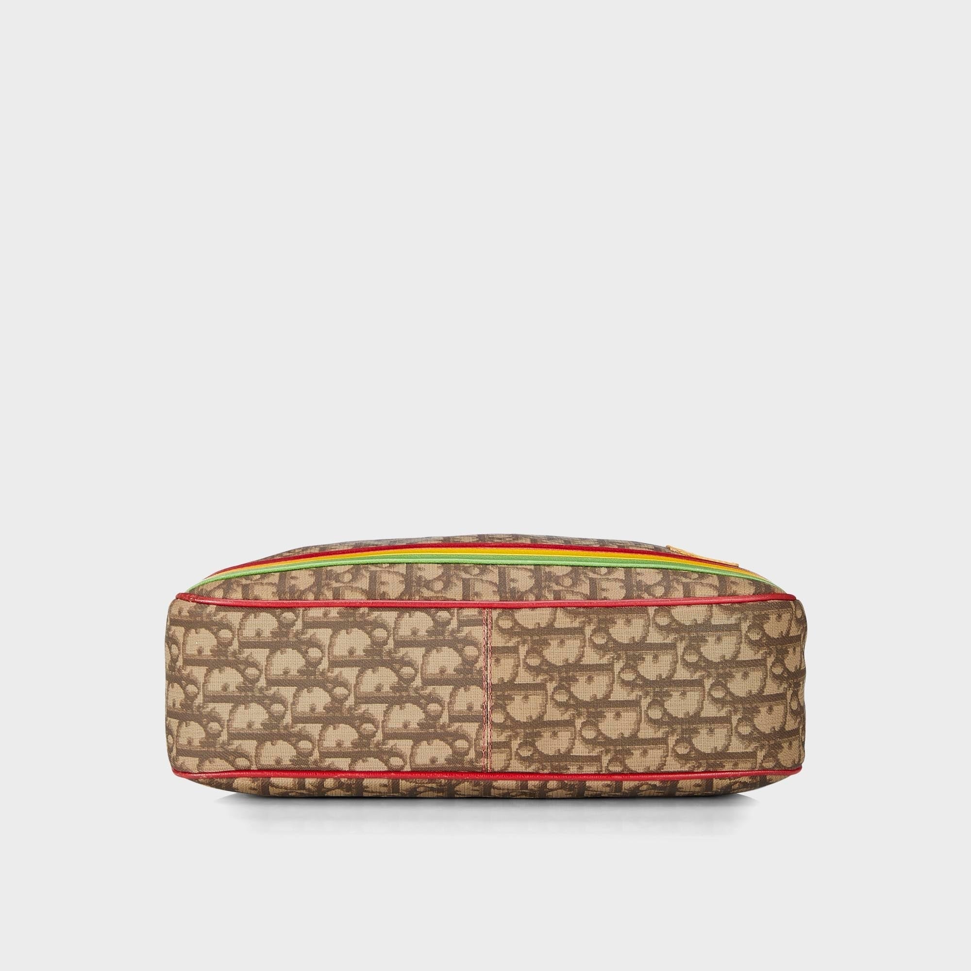 WGACA Dior Rasta Trotter Canvas Messenger Bag - Brown