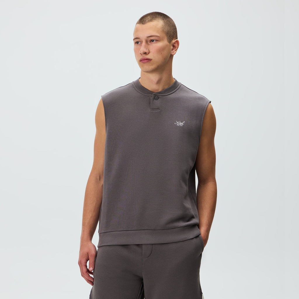 Kith Heavy Loop Terry Henley Muscle Tee - Thunder