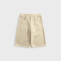 Auralee Silk Denim Wide Short - Ivory / White