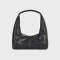 MARGESHERWOOD Hobo Shoulder Bag - Black Pull Up