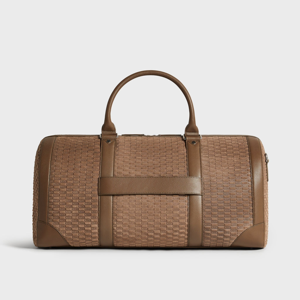 Kith Monogram Suede Traveler K55 Duffle Bag - Java