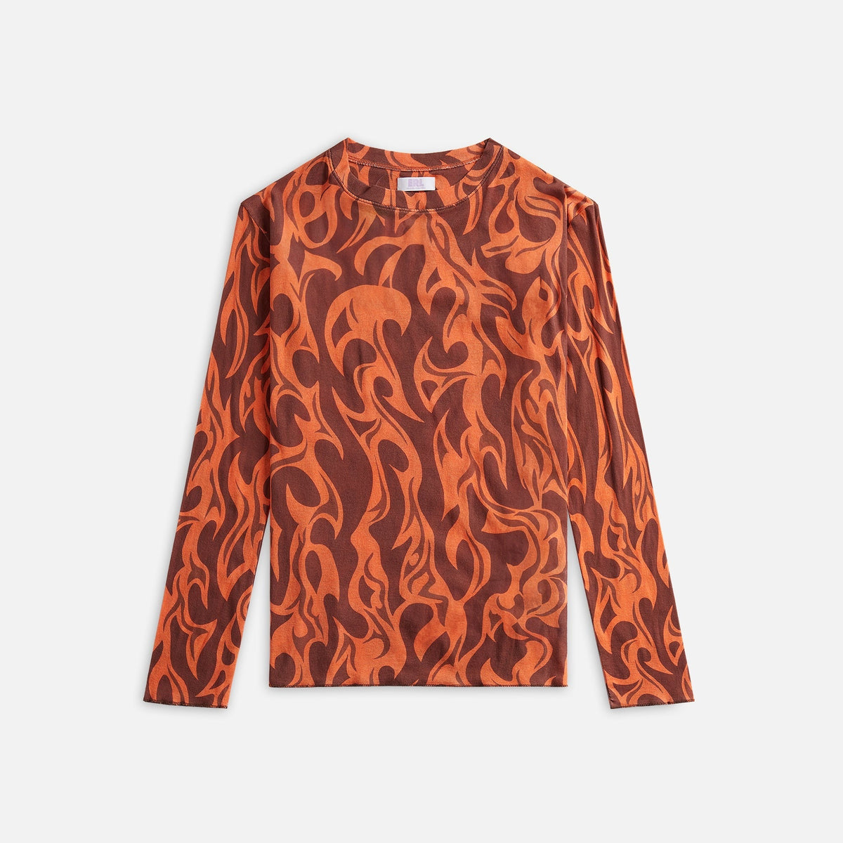 ERL Orange Flame Long Sleeve Shirt - Orange