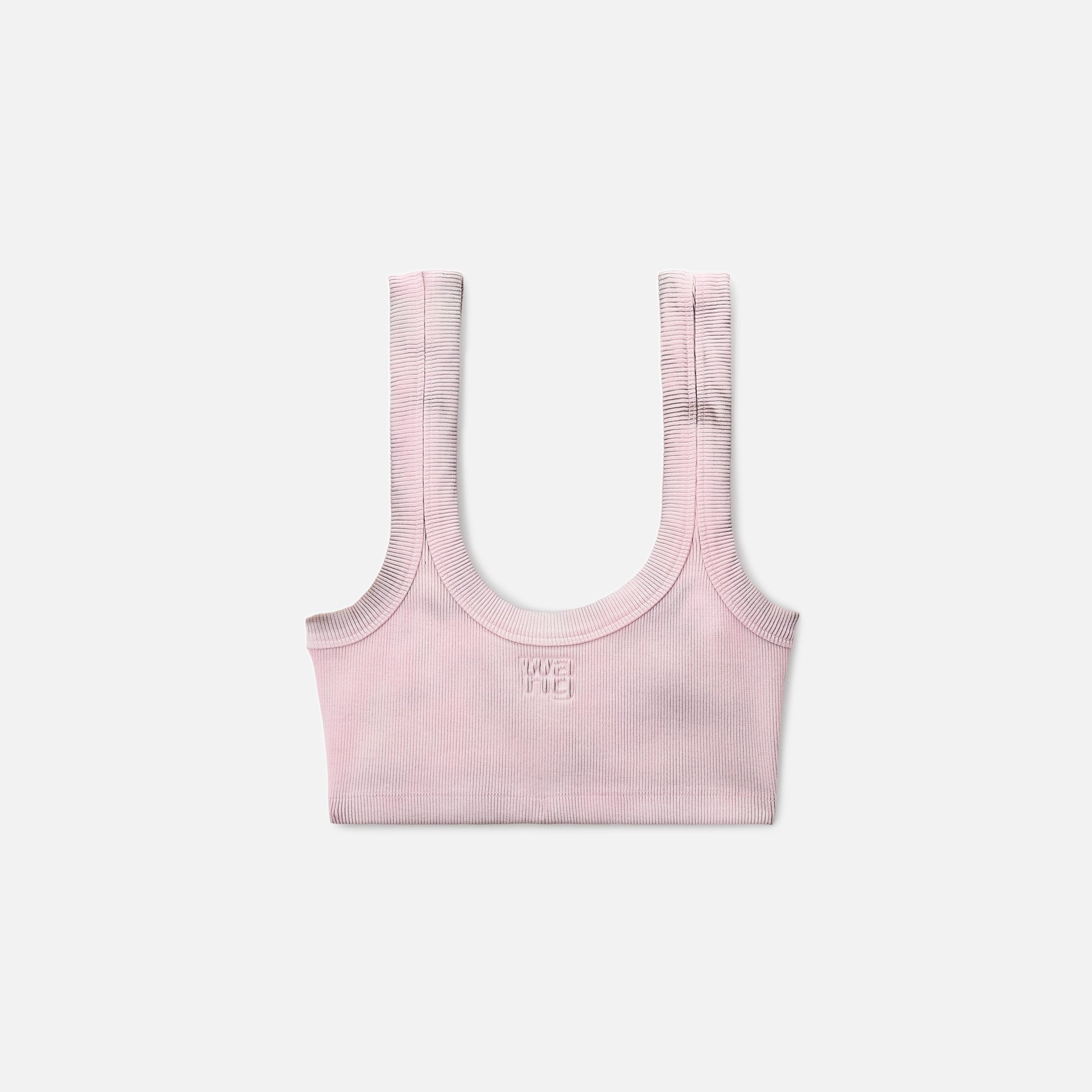 Alexander Wang Tank Bra with Embossed Logo - Washed Pink Ice