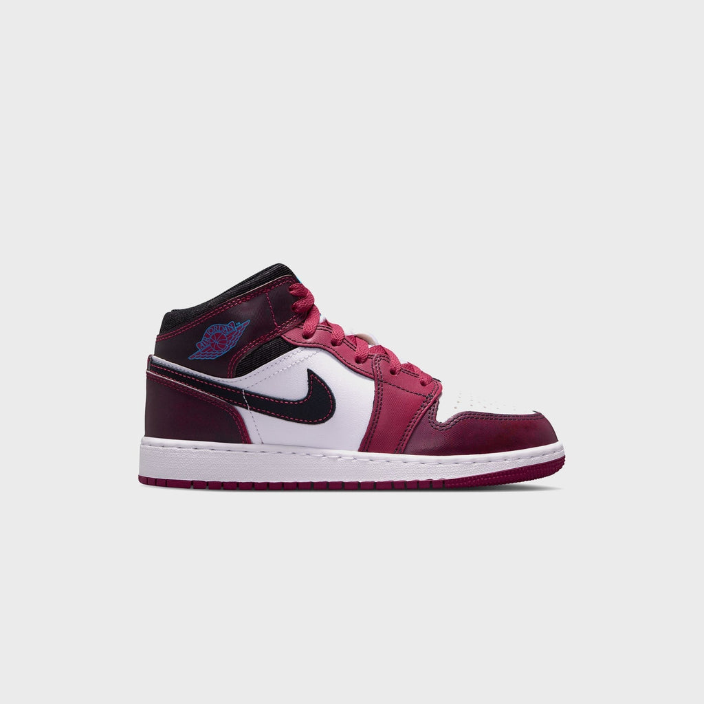 Jordan GS Air Jordan 1 Mid SE - Sweet Beet / Off Noir / White / Desert Pink