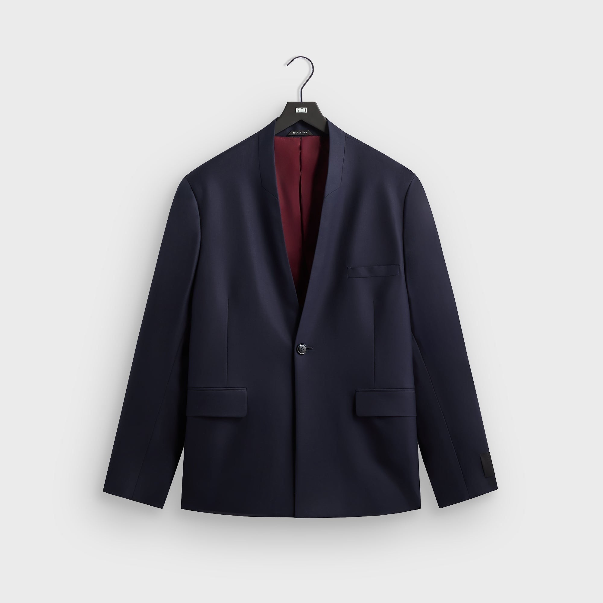Giorgio Armani &Kin Cropped Collarless Jacket - Blue / Navy