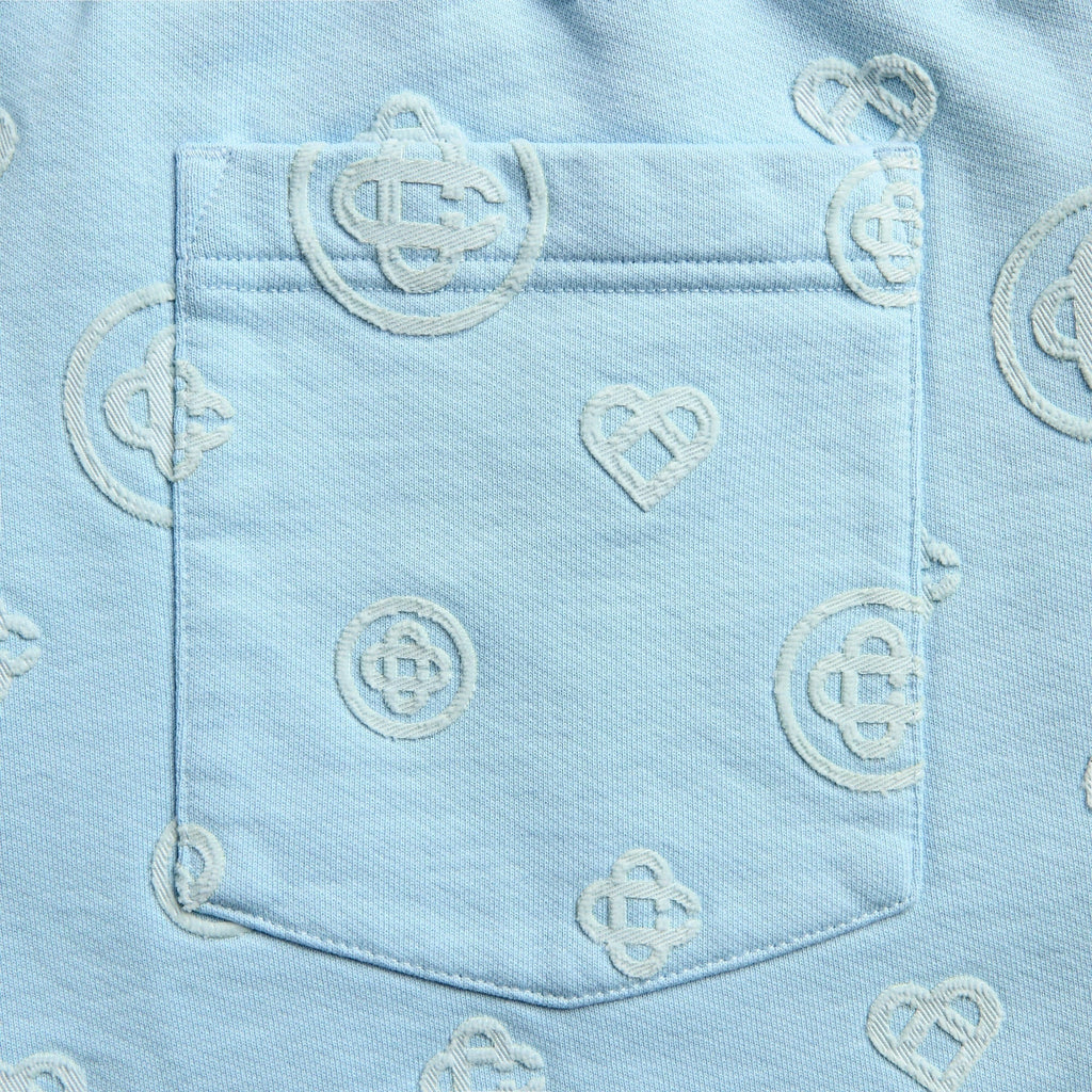 Casablanca Applique Monogram Sweatshort - Blue