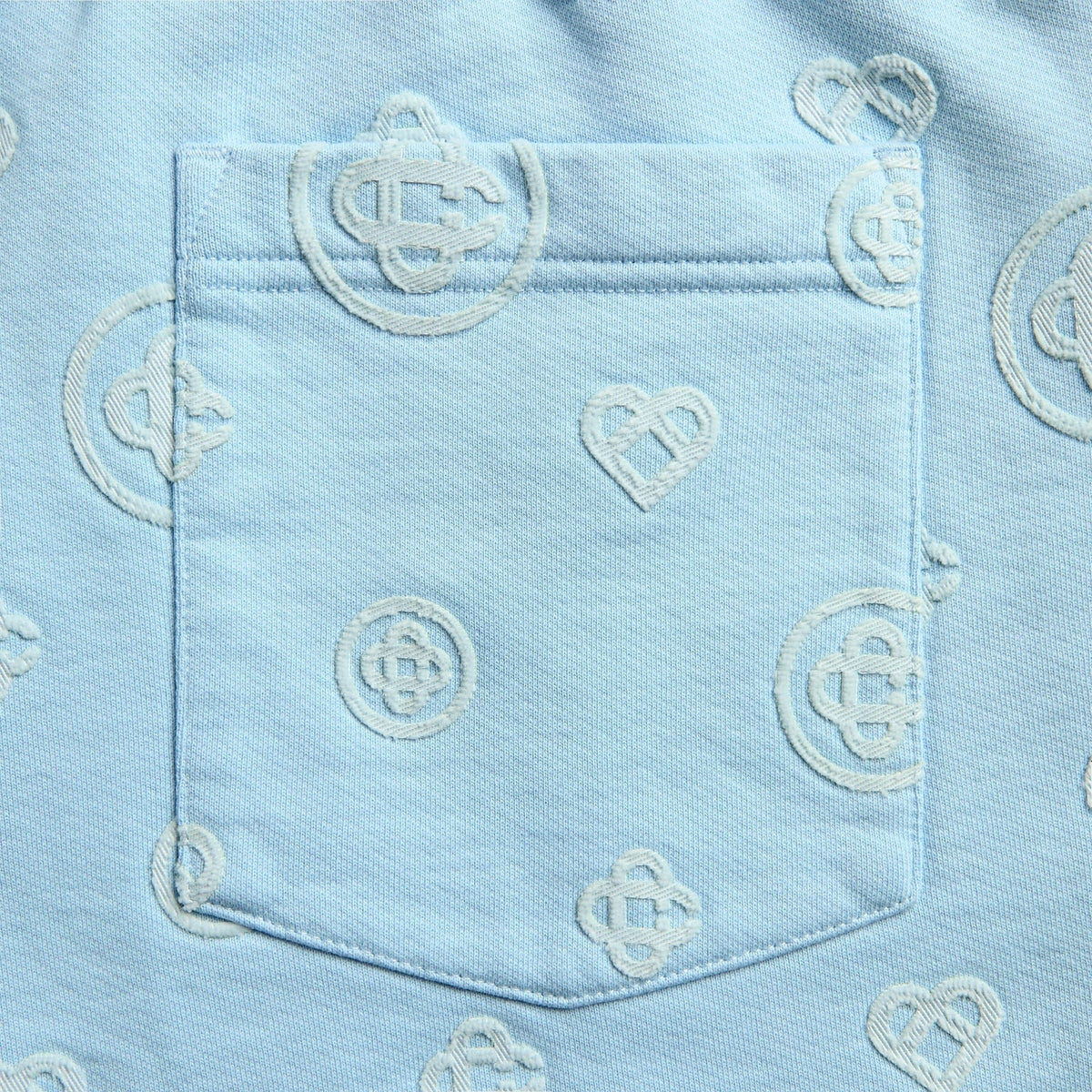 Casablanca Applique Monogram Sweatshort - Blue