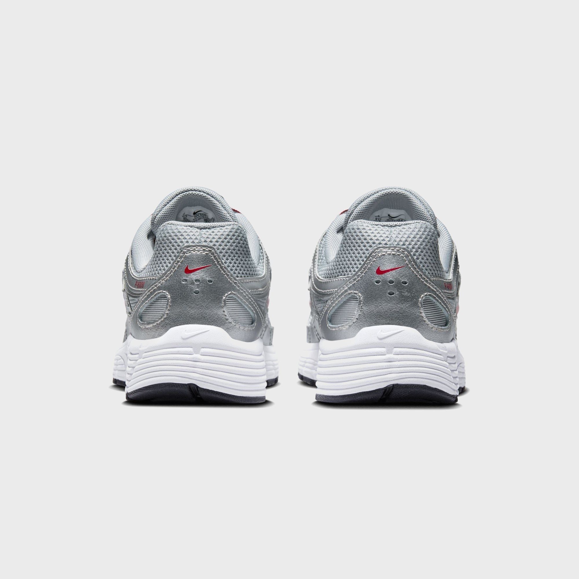 Nike GS P-6000 - Metallic Silver / Gym Red / Flat Silver