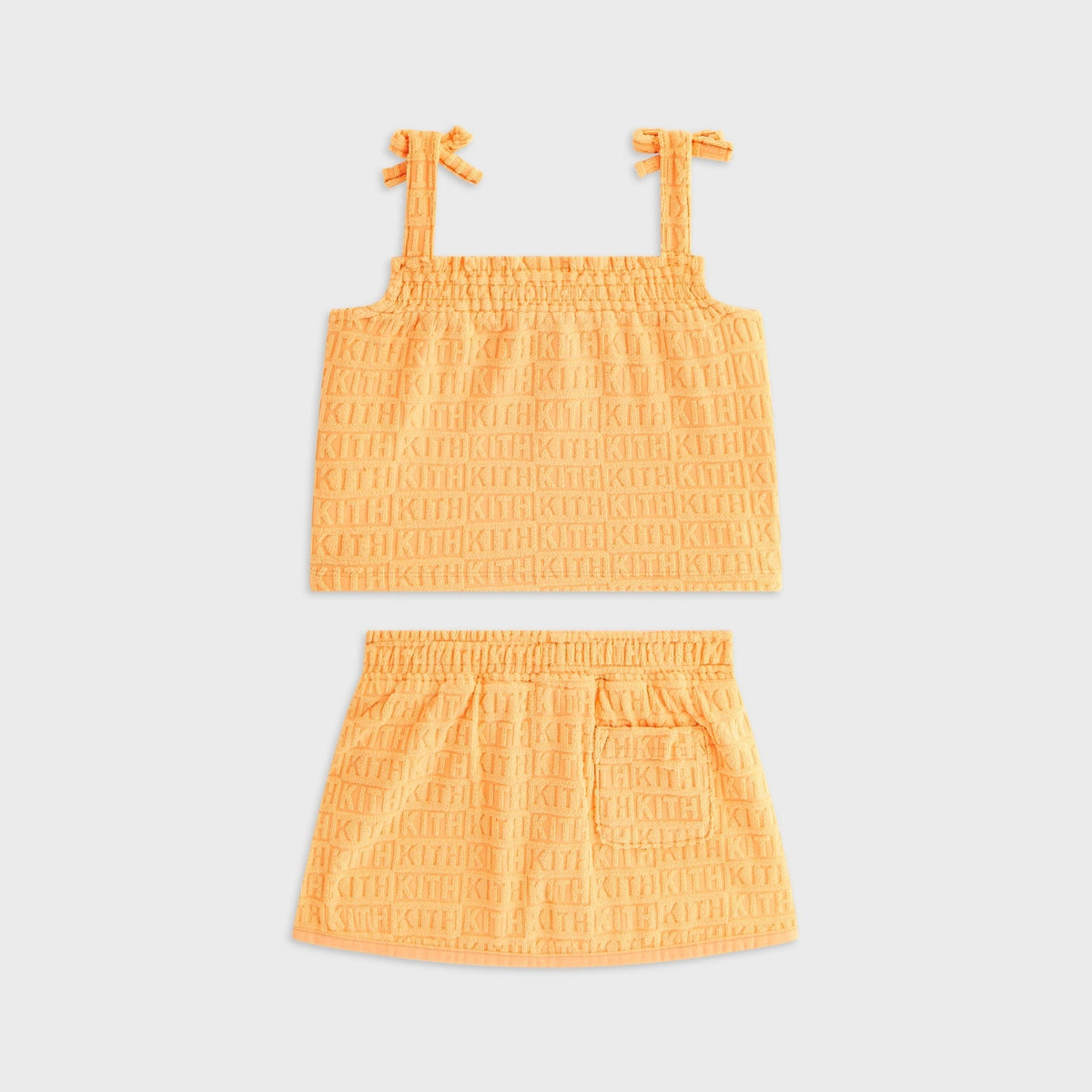 Kith Baby Ayva Textured Monogram Skort Set - Sorbet